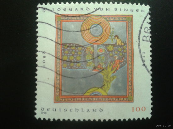 Германия 1998 900 лет фон Бингену, мистику Михель-1,0 евро гаш.