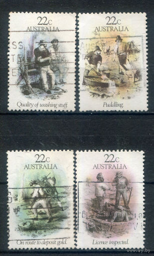 Австралия - 1981г. - золотая лихорадка - 4 марки - полная серия, гашёные [Mi 749-752]. #3-WB-89-KS-2