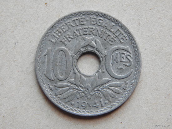 Франция 10 сантимов 1941г.