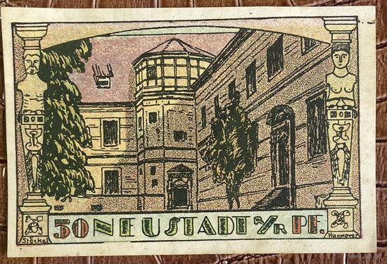 Нотгельд 50 пфеннигов 1921 год. Нойштадте-на-Рюбенберге,. Веймарская республика