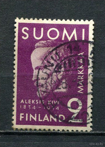 Финляндия - 1934 - Киви Алексис - поэт - [Mi. 187] - полная серия - 1 марка. Гашеная.  (Лот 84Gu)-T4P5