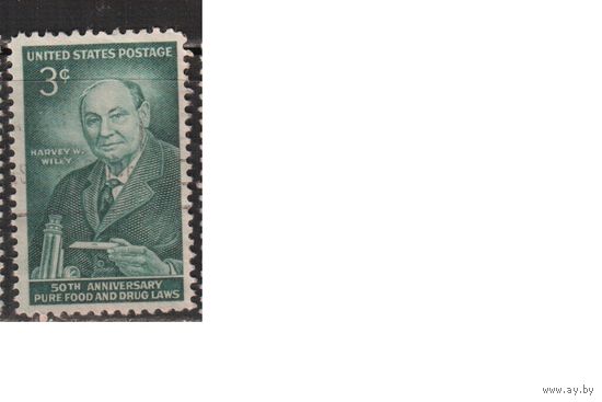 США-1956, (Мих.702), гаш. ,Личности, (одиночка),