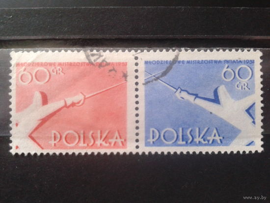 Польша 1957 Чемпионат по фехтованию сцепка
