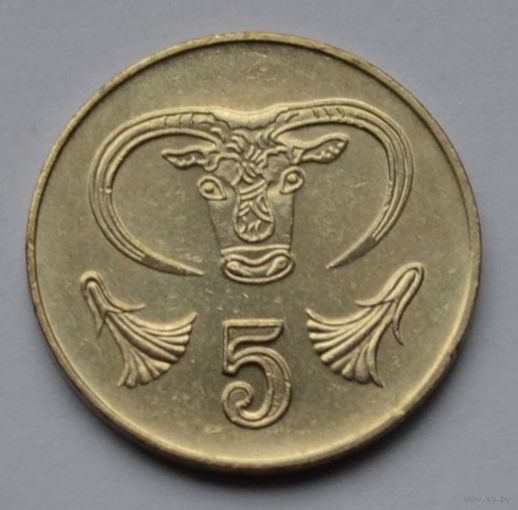 Кипр, 5 центов 2001 г.