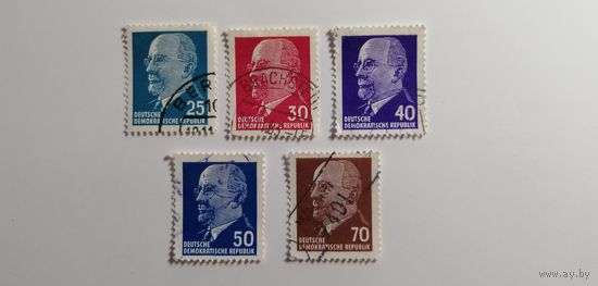 ГДР 1963. Вальтер Ульбрихт. Стандарты. Полная серия