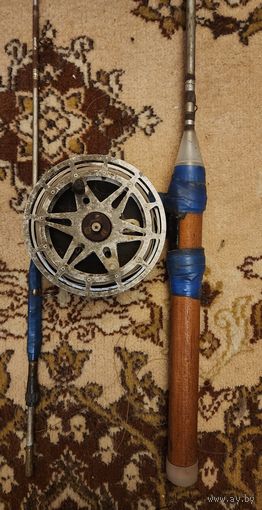 Спиннинг ссср + невская катушка ссср, одним лотом.