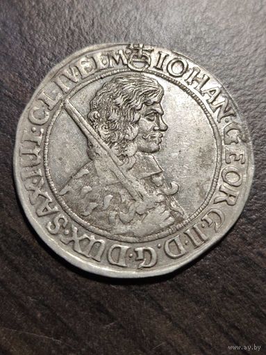 Германские государства. Саксония 1/4 талера 1659CR. Иоан Георг II