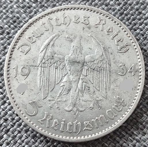 5 рейхсмарок Кирха с датой А