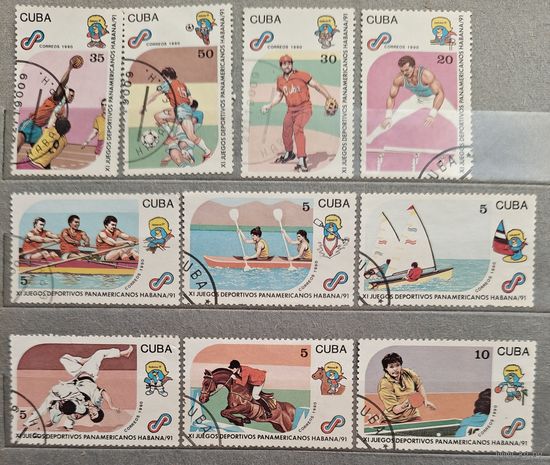 РАСПРОДАЖА КОЛЛЕКЦИИ. Куба. марки "спорт. 11-е ПанАмериканские игры Гавана--91"