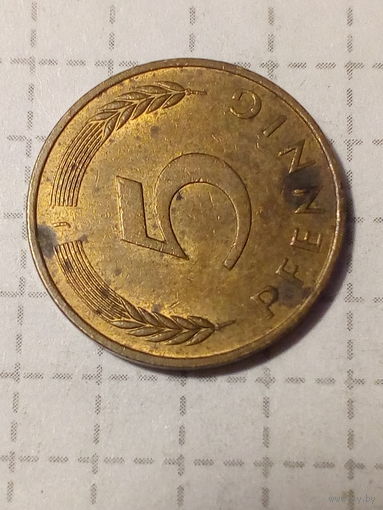 5 Пфеннигов ФРГ 1978 год J
