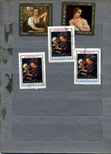 ПОЛЬША, 1977, ЖИВОПИСЬ ,    сборка  5м по 30 коп шт