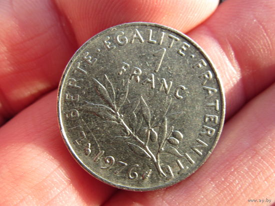 Франция.1 франк.1976. С 20 копеек. Распродажа коллекции. Смотрите другие лоты.