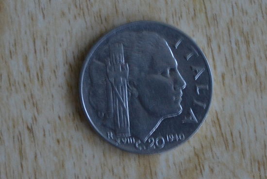 Италия 20 чентезимо 1940(не магн)