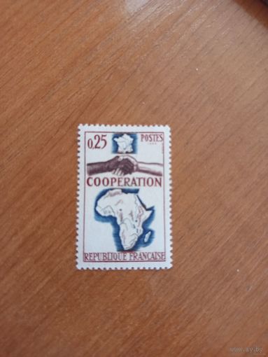 1964 Франция кооперация с Африкой чистая клей MNH** выпускалась одиночкой (3-1)