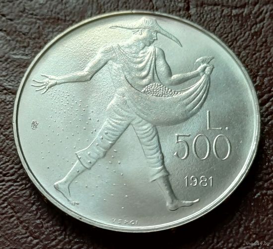 Сан-Марино 500 лир, 1981 2000 лет со дня смерти Вергилия, Георгики - земледелие  ( 1-11-1 )