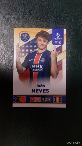 Карточка Лига Чемпионов, Жоао Невеш, ПСЖ.