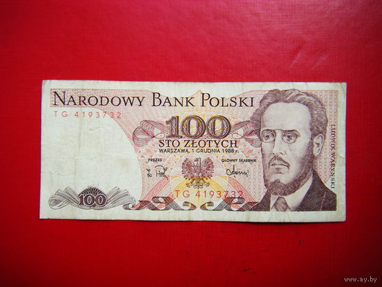 100 злотых 1988г.
