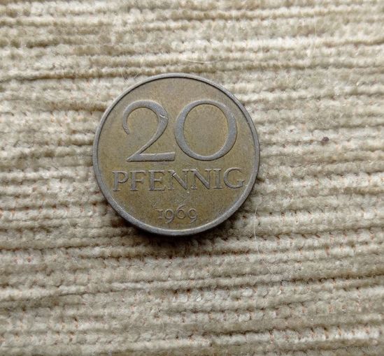 Werty71 Германия  ГДР 20 пфеннигов 1969 А