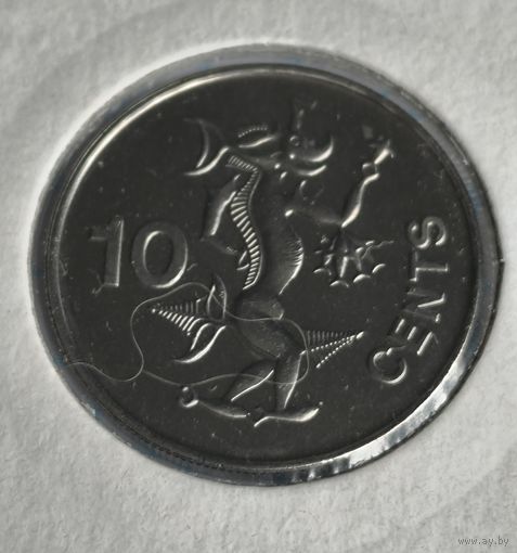 СОЛОМОНОВЫ ОСТРОВА 10 ЦЕНТОВ 2000 ГОД UNC