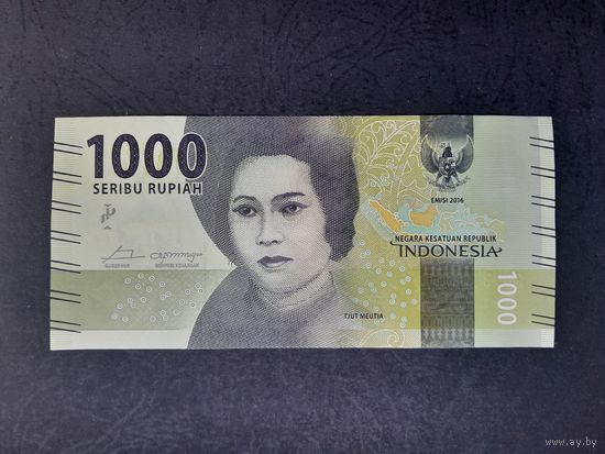 1000 рупий 2016-2017 года. Индонезия. UNC