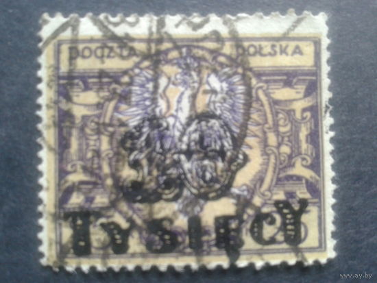 Польша 1923 стандарт, надпечатка