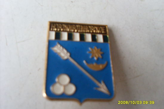 ЗНАЧОК ГЕРБ " НОВОЖИВОТИНСКОЕ" ВОРОНЕЖСКАЯ ОБЛАСТЬ РОССИЯ