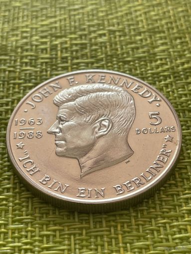 Ниуэ 5 долларов 1988 г Кеннеди