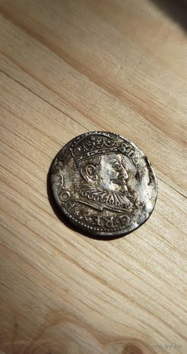 Трояк (3 гроша) Сигизмунд 3 Штемпельный блеск!!! Но