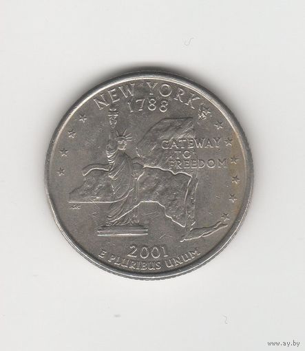Квотер (25 центов) США "Штат Нью-Йорк" 2001 Р Лот 0585