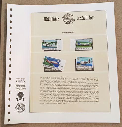 Марки Самолеты 1983. Британские виргинские острова. Люкс