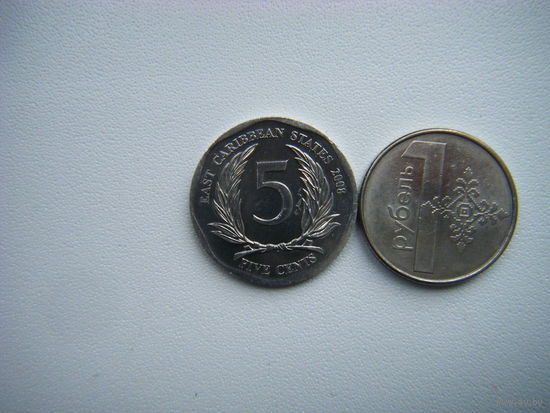 Восточные Карибы 5 центов 2008г