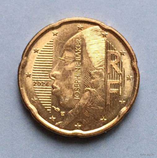 Франция 20 евроцентов 2024 новый дизайн