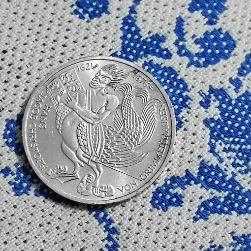 5 марок(1976г.) М.Д.(D). ФРГ.Серебро.