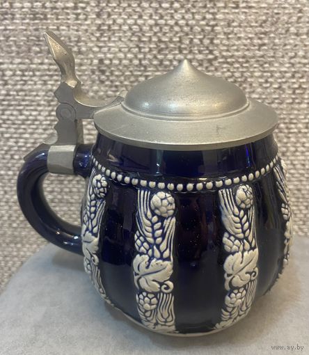 Пивная кружка Бирштайн Art Deco Barley and Hops MR 2752  Marzi & Remy. Германия. Высота 14 см.