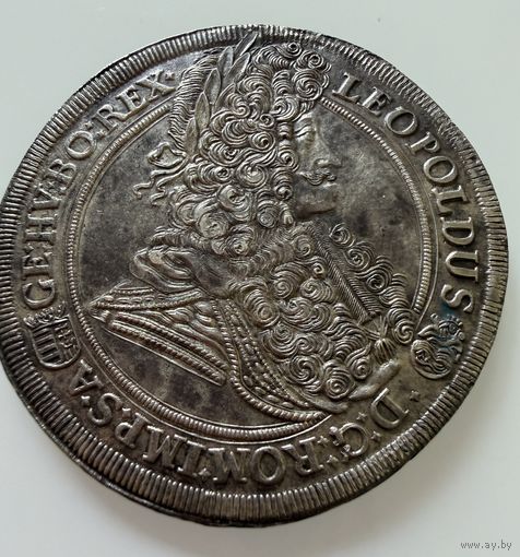 1 талер 1696 г.  Леопольд 1.  СЕРЕБРО.