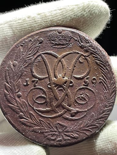 5 копеек 1759 без МЦ.Кладовая.Состояние!