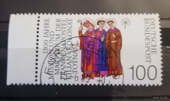 Германия ФРГ 1989 Религия 1300 лет апостолам-мученикам Килиан Колонат Тотнан