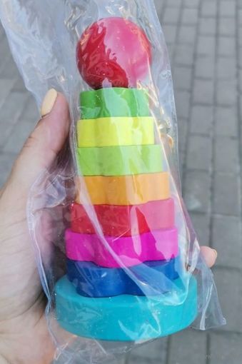 Пирамидка Цветочек, новая, 3+
