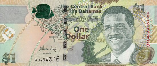 Багамские острова 1 доллар 2015 (UNC)