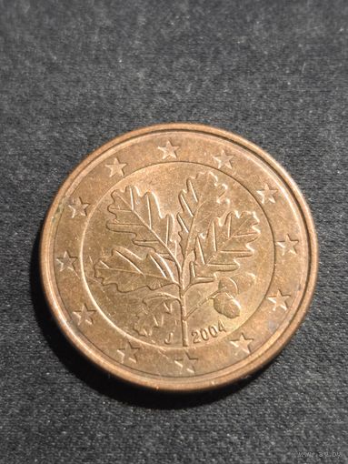 Германия 5 евроцентов 2004 J