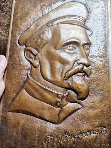 Картина тиснение из меди Феликс Дзержинский СССР