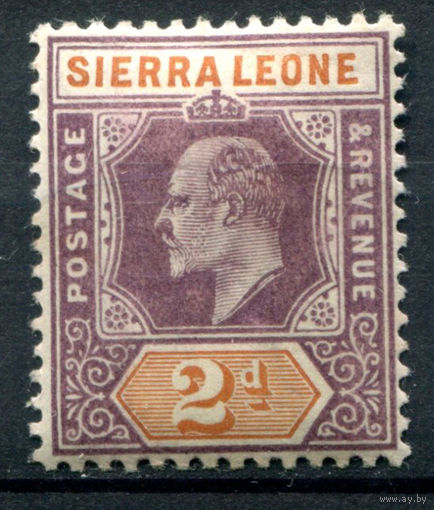 Британские колонии - Сьерра-Леоне - 1903г. - король Эдуард VII, 2 P - 1 марка - MH [Mi 45]. #4-B5-118-A-1