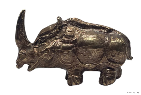 Статуэтка миниатюра Носорог Бронза