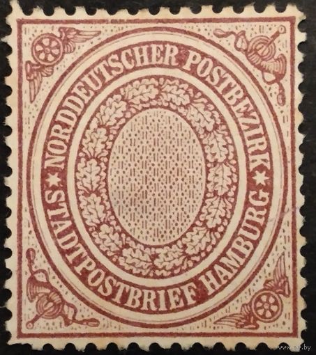 Старые германские государства. Северо германский союз. 1868г. Mi12*. Каталог 145евро. Если Вас интересуют старые немецкие земли, смотрите в моих лотах!