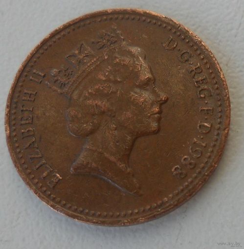 1 пенни Великобритания 1988 г.в.