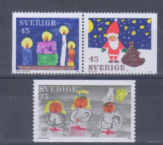 [2179] Швеция 1972. Рождество.Новый год. СЕРИЯ MNH.