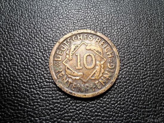 Германия 10 рентенпфеннигов 1924 Штутгарт