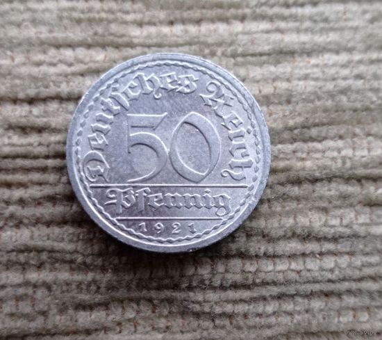 Werty71 Германия 50 пфеннигов 1921 А Веймар
