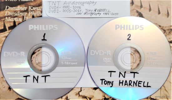 DVD MP3 TNT, Tony HARNELL  полная дискография (Heavy metal, Hard rock) - 2 DVD