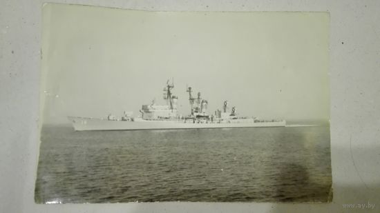 Старая Фотография с военным кораблем СССР